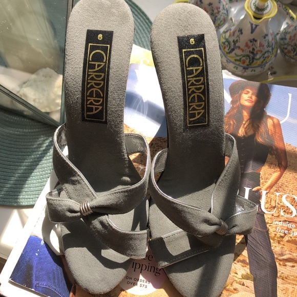 VINTAGE Grey Suede Sandal - Picture 10 of 14